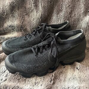 HTF Nike Air Vapormax Flyknit Triple Black Anthracite Mens Shoes 849558-007 12